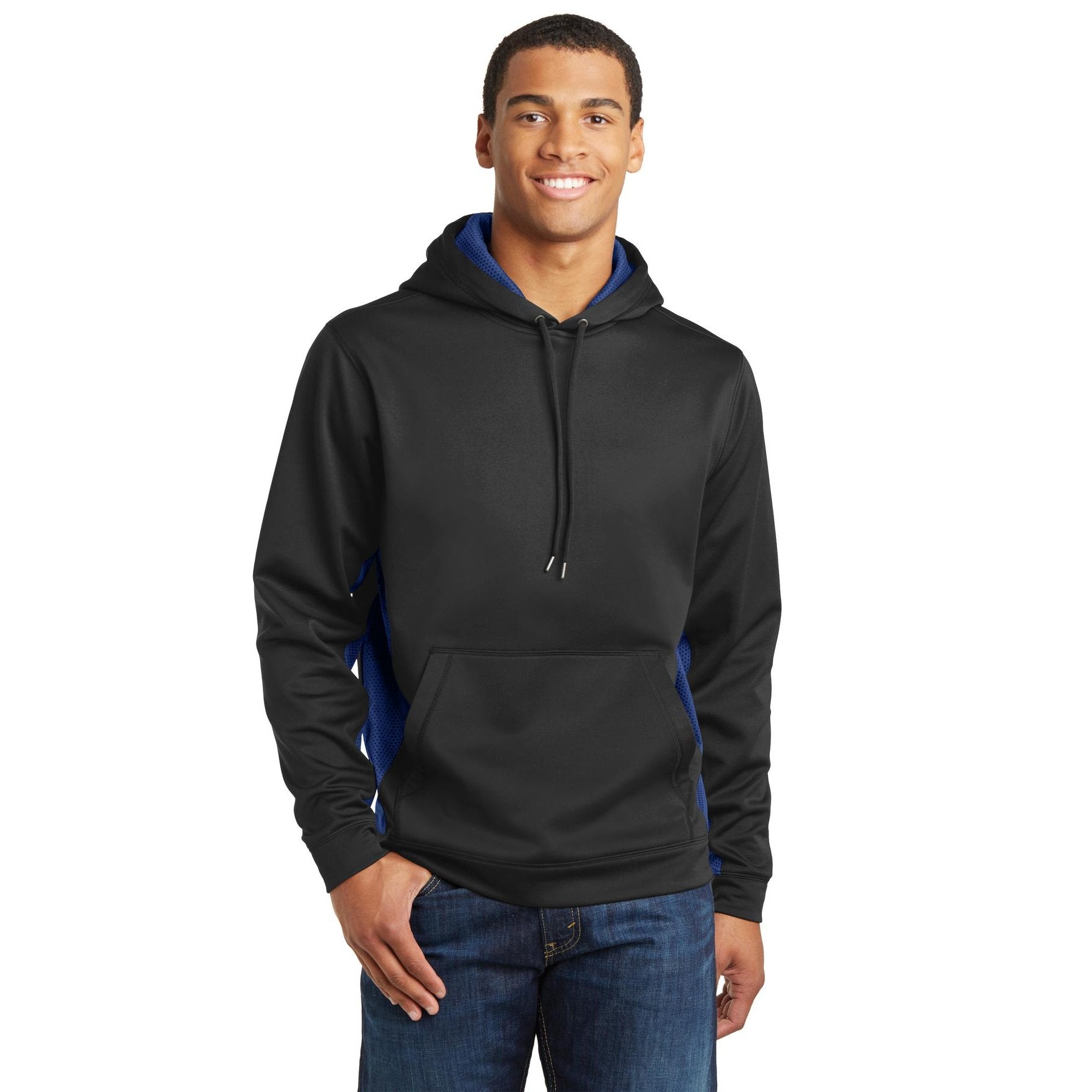 Sport-Tek-Sport-Tek® Sport-Wick® CamoHex Fleece Colorblock Hooded Pullover. ST239-MedTech-3